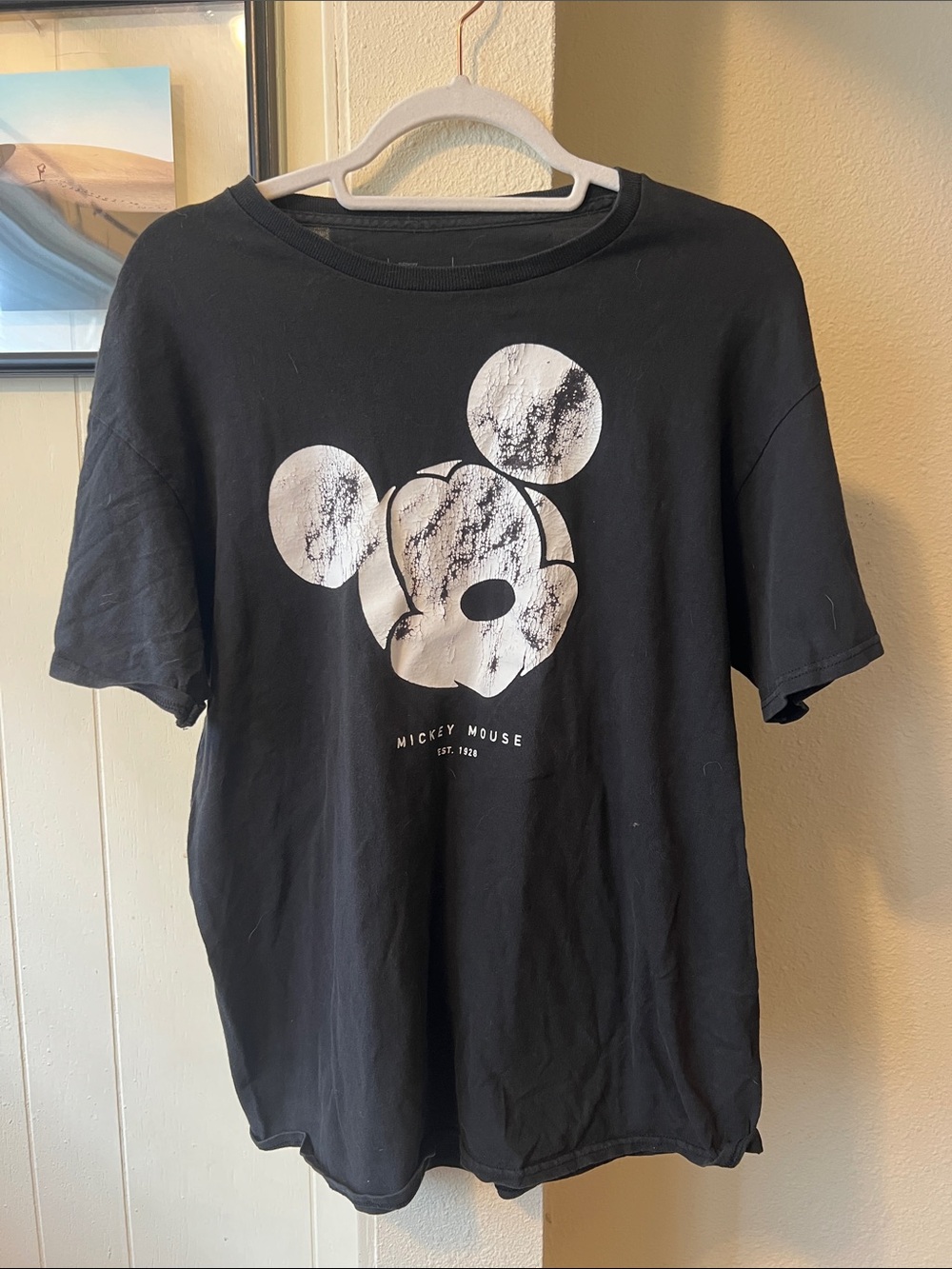 Disney - NEFF - Black Mickey Mouse Short Sleeve Tee with White Graphic